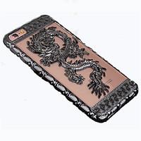 Stereoscopic Relief Plating Embossed Case Back Cover Case Dragon Soft TPU for Apple iPhone 7 Plus/iPhone 7/ iPhone 6s Plus/ iPhone 6s/6 iPhone