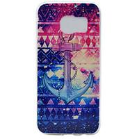 Star Anchor Pattern TPU Material Embossment Craft Transparent Soft Phone Case for Samsung Galaxy S7 S7 Edge