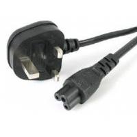 StarTech 2m Laptop 3 Slot C5 Clover Leaf Power Cord (BS-1363 UK Plug)