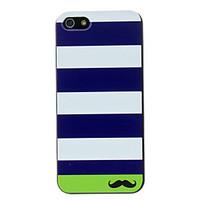 Stripe and Mustache Pattern PC Hard Case For iPhone 7 7 Plus 6s 6 Plus SE 5s 5