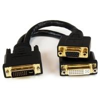 StarTech.com 8 inch DVI-I Male to DVI-D Female and HD15 VGA Female Wyse DVI Splitter Cable