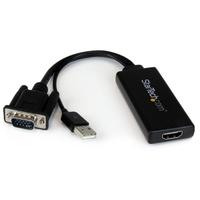 StarTech.com VGA to HDMI Adapter with USB Audio and Power Portable VGA to HDMI Converter 1080p