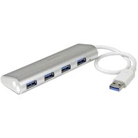 startechcom 4 port portable usb 30 hub with built in cable