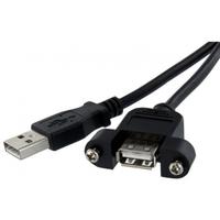 startechcom 1 foot usb 20 panel mount cable a to a fm