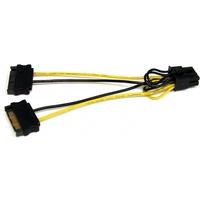 StarTech.com 6 Inch SATA Power to 8 Pin PCI Express Video Card Power Cable Adapter