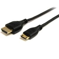 StarTech.com 3 ft Slim High Speed HDMI Cable with Ethernet HDMI to HDMI Mini M/M