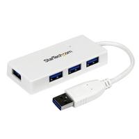 StarTech.com Portable 4 Port SuperSpeed Mini USB 3.0 Hub White