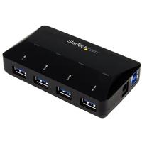 StarTech.com 4-Port USB 3.0 Hub plus Dedicated Charging Port - 1 x 2.4A Port UK Plug