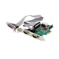 startechcom 2s1p native pci express parallel serial combo card with 16 ...