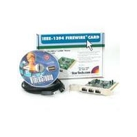 StarTech.com 4 Port PCI 1394a FireWire Adapter Card with Digital Video Editing Kit - PCI FireWire 400 - 1394 Card