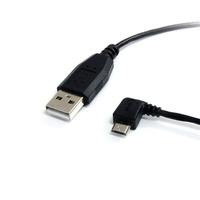 StarTech.com 3 ft Micro USB Cable A to Left Angle Micro B