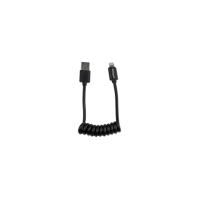 StarTech.com 0.3m (1ft) Coiled Black Apple 8-pin Lightning Connector to USB Cable for iPhone / iPod / iPad