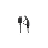 StarTech.com 1m (3 ft) Black Apple 8-pin Lightning Connector or Micro USB to USB Combo Cable for iPhone / iPod / iPad