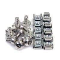 StarTech M6 Mounting Screws and Cage Nuts for Server Rack Cabinet (Pack of 100)