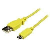 Startech.com (1m) Mobile Charge Sync Usb To Slim Micro Usb Cable For Smartphones And Tablets (yellow) - A To Micro B
