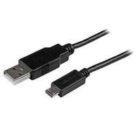Startech.com (1m) Mobile Charge Sync Usb To Slim Micro Usb Cable For Smartphones And Tablets (black) - A To Micro B