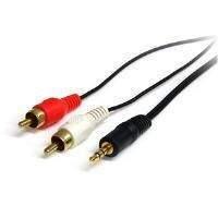 StarTech (3 ft) Stereo Audio Cable - 3.5mm Male to 2x RCA Male