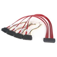 startechcom serial attached scsi sas internal cable 05m red