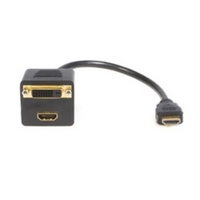 StarTech.com HDMI to HDMI & DVI-D Digital Video Splitter Cable 0.3m Black