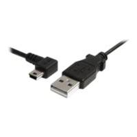 startechcom mini usb cable a to left angle mini b 09 black