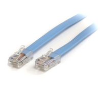 startechcom cisco console rollover cable 18m blue