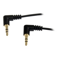 startechcom slim 35mm right angle stereo audio cable