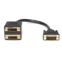 startechcom dvi d to 2x dvi d digital video splitter cable 03m black