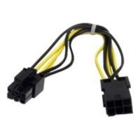startech 6 pin pci express power extension cable 02m black