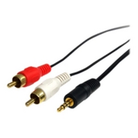 Startech.com 1FT STEREO AUDIO CABLE - 3.5MM - MALE TO 2X RCA MALE UK