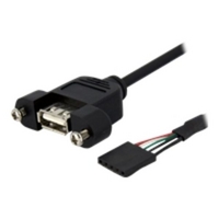 startechcom panel mount usb cable usb a to motherboard header cable