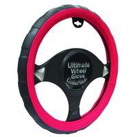 Steering Wheel Gloves in Black/Red Sports Grip-Luxury Universal Range-