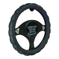 Steering Wheel Gloves in Black Chunky Sports Grip-Luxury Universal Ran