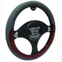 Steering Wheel Gloves in Black Sports with Wood Effect-Luxury Universa