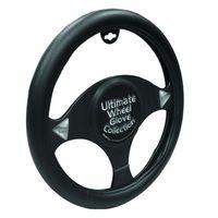 Steering Wheel Gloves in Black / White stitching-Luxury Universal Rang