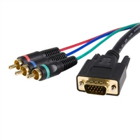 Startech Hd15 To Component Rca Breakout Cable Adaptor - M/m (0.9m)