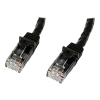 StarTech.com 1m Black Gigabit Snagless RJ45 UTP Cat6 Patch Cable - 1 m Patch Cord - 1m Cat 6 Patch Cable