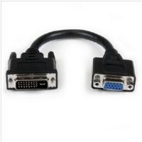 startechcom 8in dvi to vga cable adapter dvi i male to vga female dong ...