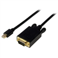 startechcom 6ft mini displayport to vga adapter cable mdp to vga black