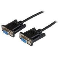 startechcom 1m db9 rs232 serial null modem cable ff black