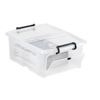 Strata 20l Front Opening Storemaster With Folding Lid and Clip Handles