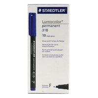 staedtler lumocolor f perm blue 318 3 10 pack