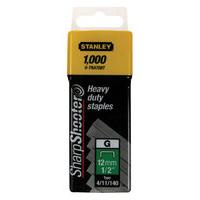 Stanley SharpShooter Heavy Duty 12mm 1/2in Type G Staples 1-TRA708T Pack of 1000