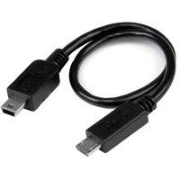 startechcom usb otg cable micro usb to mini usb mm 8 in