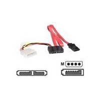 startechcom 20in slimline sata to sata with lp4 power cable adapter sl ...