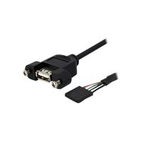 startechcom panel mount usb cable usb a to motherboard header cable
