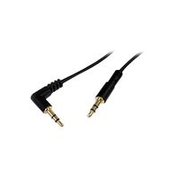 StarTech.com Slim 3.5mm to Right Angle Stereo Audio Cable 1.8m Black