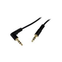 StarTech Slim 3.5mm to Right Angle Stereo Audio Cable 0.9m Black