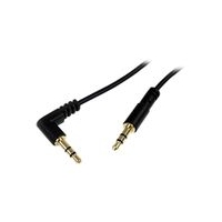 startech slim 35mm to right angle stereo audio cable 09m black