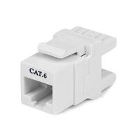 Startech 180° Cat 6 Keystone Jack Rj45 Ethernet Cat6 Wall Jack 110 Type (white)
