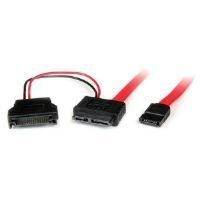 Startech 0.5m Slimline Sata Female To Sata With Sata Power Cable Adapter